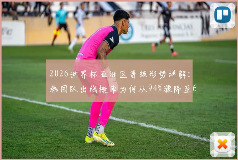 2026世界杯亚洲区晋级形势详解:韩国队出线概率为何从94%骤降至68%?TA算分工具深度解析